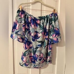 NWOT Floral Off-Shoulder Top
